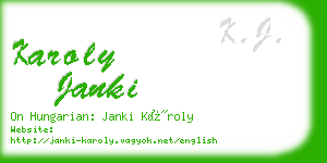 karoly janki business card